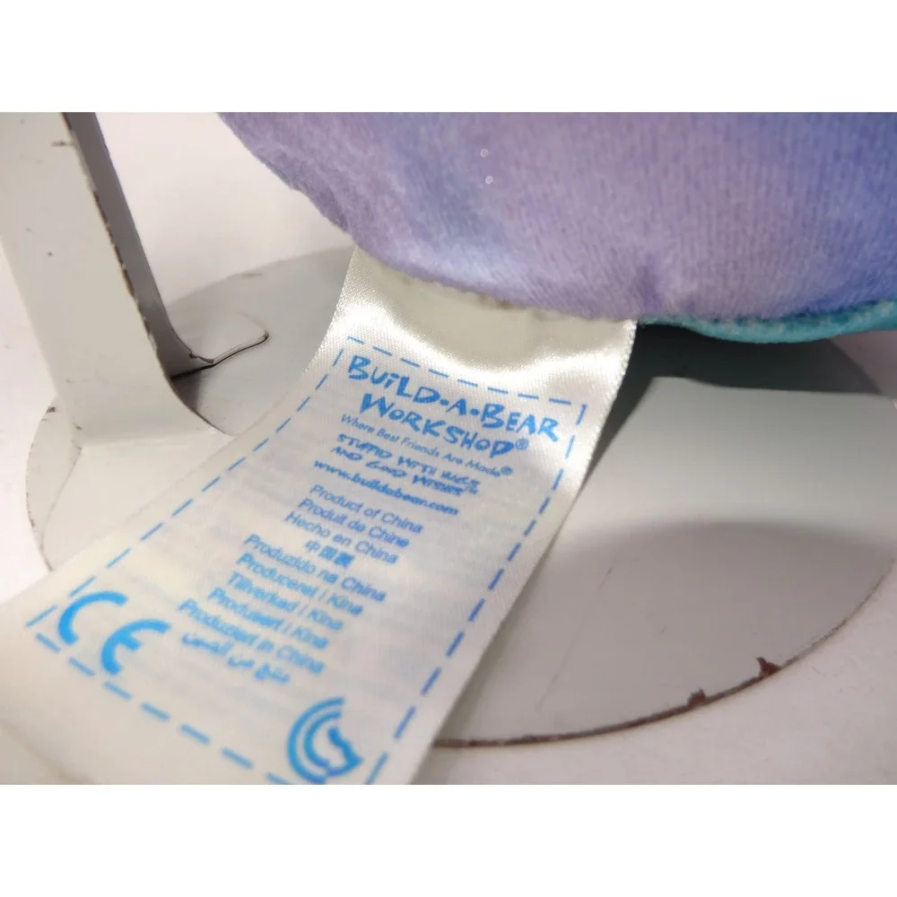 Build A Bear Workshop 2014 Sea Splash Dolphin Puppet Stuffed Animal‎ Blue Purple